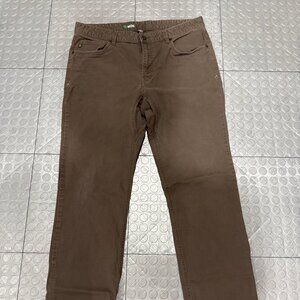 Stio Rivet Canvas 5 Pocket Pant Stretch Organic Cotton Cowboy Coffee 36x32